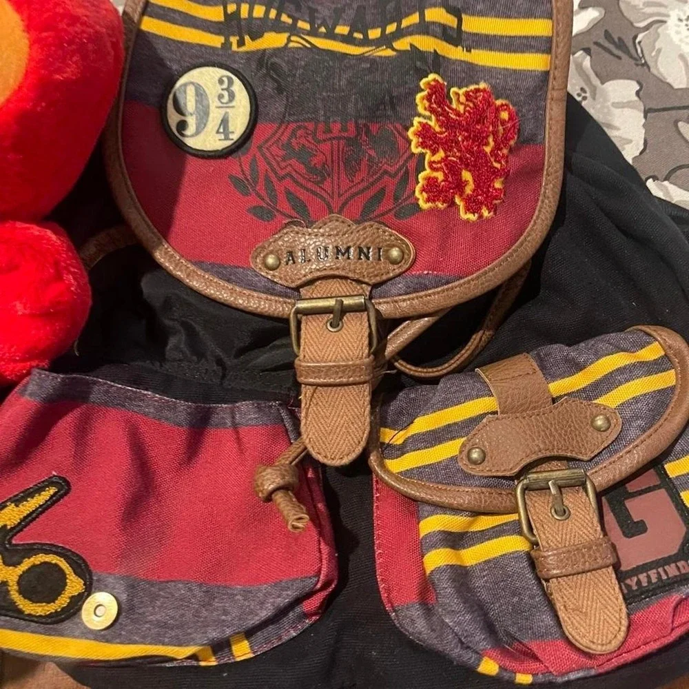 Harry Potter Gryffindor Alumni Backpack and Fawkes Phoenix Plush Bundle Kids